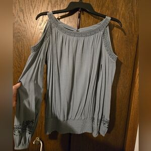 Knox Rose Blue Cold Shoulder Top